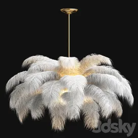 Ostrich Feather Chandelier